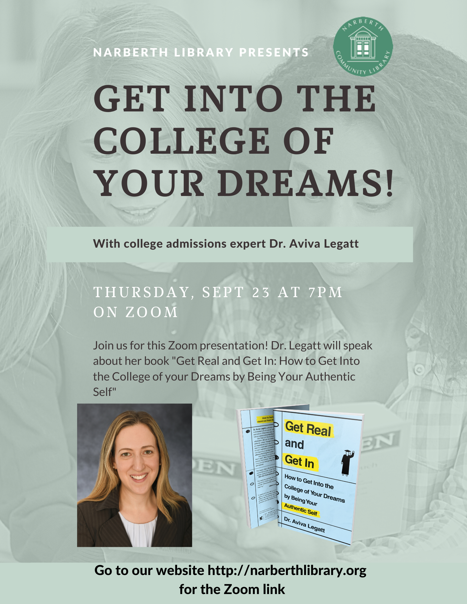 Special Zoom talk! Get into the College of your Dreams!