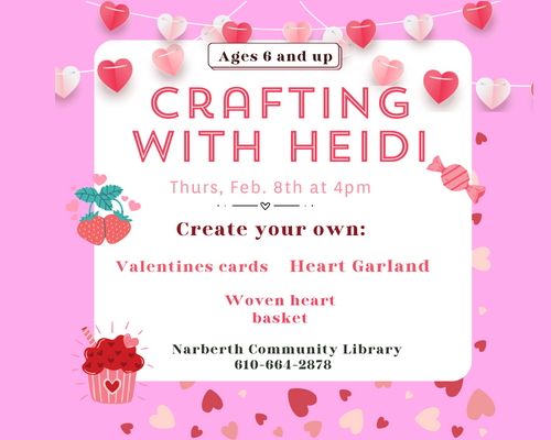 Join us for a special Valentine's Craft with Heidi!