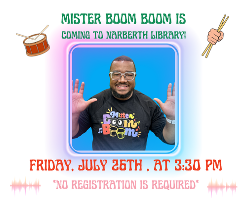 Mister Boom Boom comes to Narberth Library!