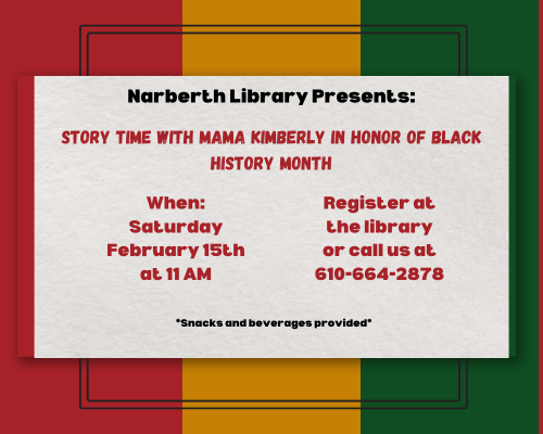 Join us for a special Black History Month story time