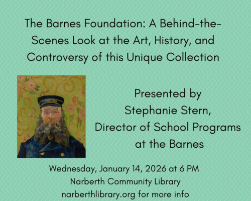 Join us for a special talk on the Barnes Foundation!